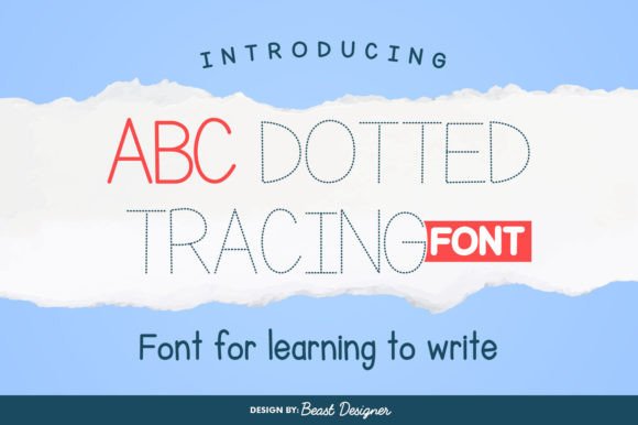 Abc Dotted Tracing Font preview 3