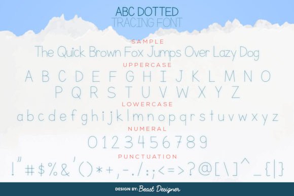 Abc Dotted Tracing Font preview 4