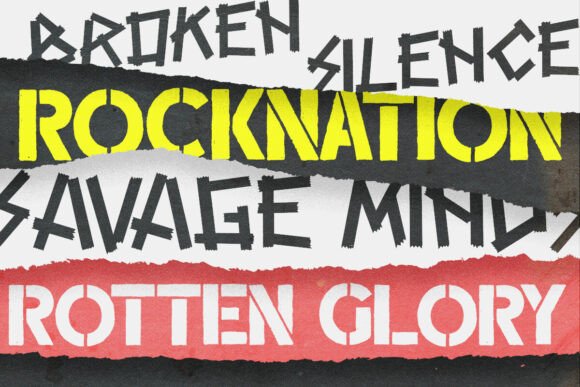 Broken Silence Font preview 4