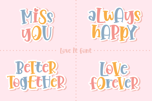 Love It Font preview 3