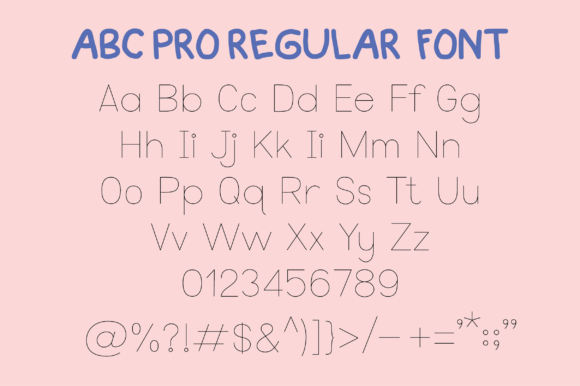 Abc Pro Tracing Dot Font preview 3