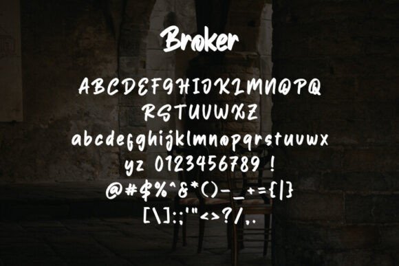 Broker Font preview 2