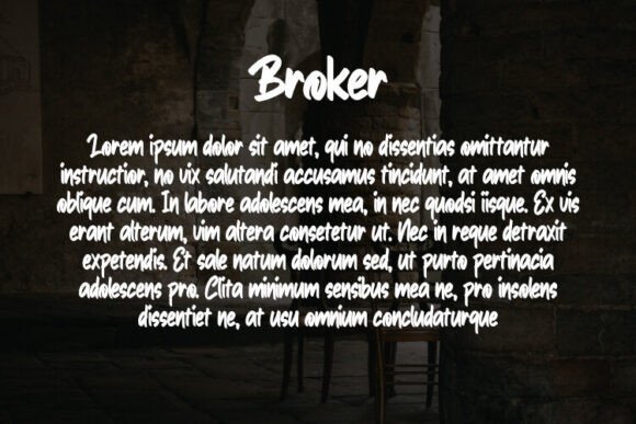 Broker Font preview 3