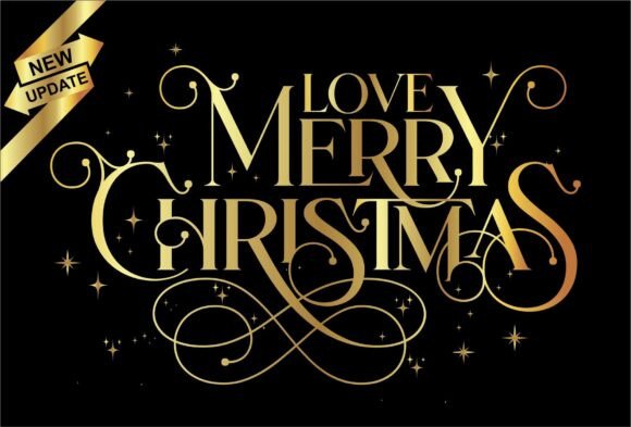 Love Merry Christmas Font
