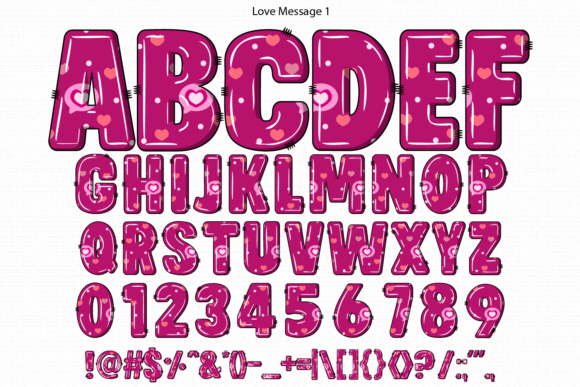 Love Message Font preview 3