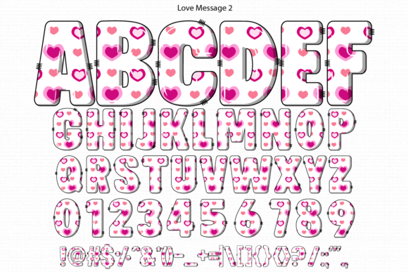Love Message Font preview 4