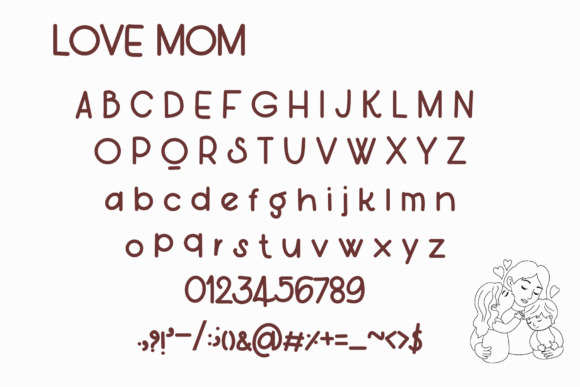 Love Mom Font preview 3