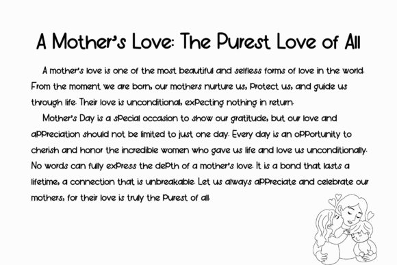 Love Mom Font preview 4