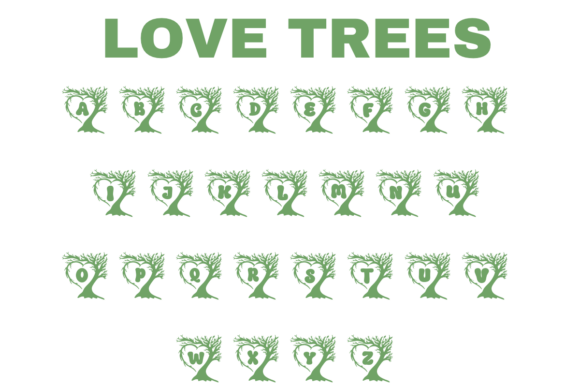 Love Trees Font preview 2