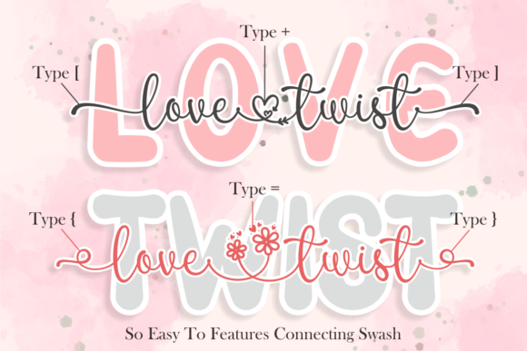 Love Twist Duo Font preview 2