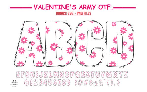 Love Valentine's Flower Font preview 1
