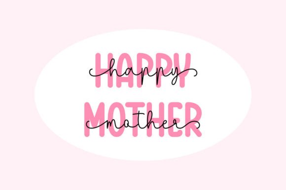 Love You Mama Font preview 2