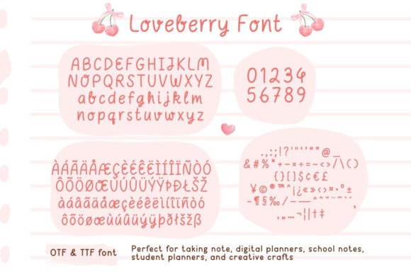 Loveberry Font preview 2