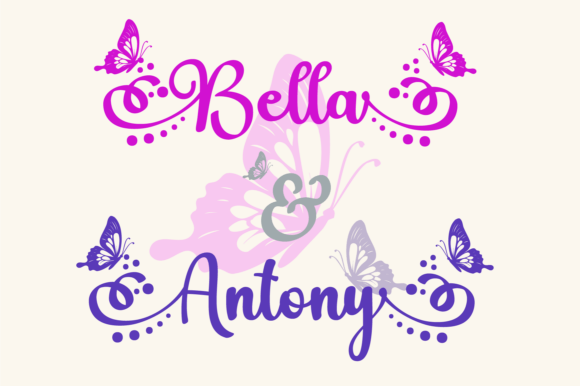 Lovely Butterfly Font preview 3