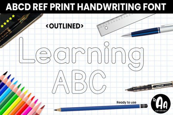 Abcd Ref Outlined Font