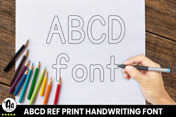 Abcd Ref Outlined Font preview 2