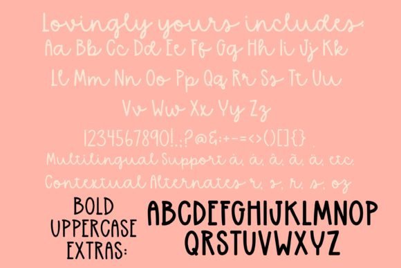 Lovingly Yours Font preview 2