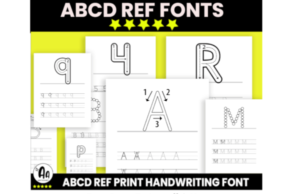 Abcd Tracing Alphabet Letters Bundle Font preview 3