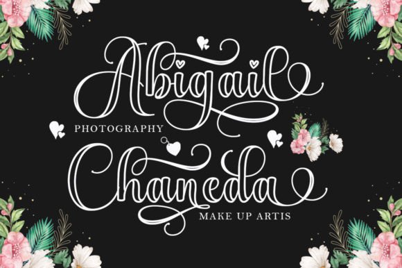 Abigail Outline Font preview 3
