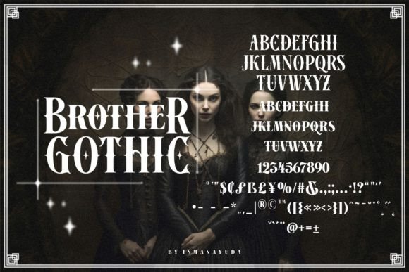 Brother Gothic Font preview 2