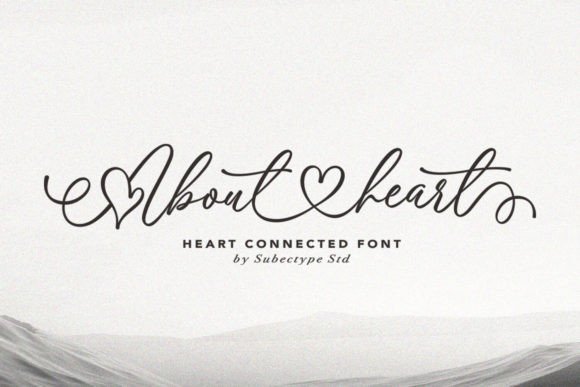 About Heart Font