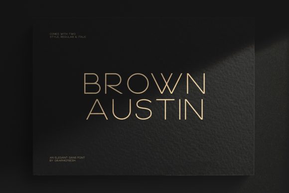 Brown Austin Font