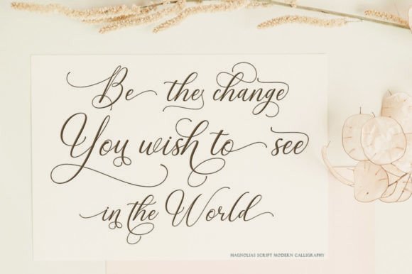 Magnolias Script Font preview 4