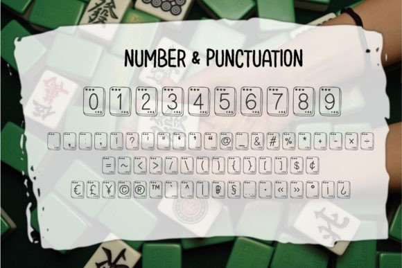 Mahjong Font preview 4