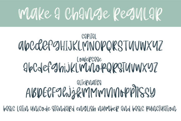 Make a Change Font preview 2