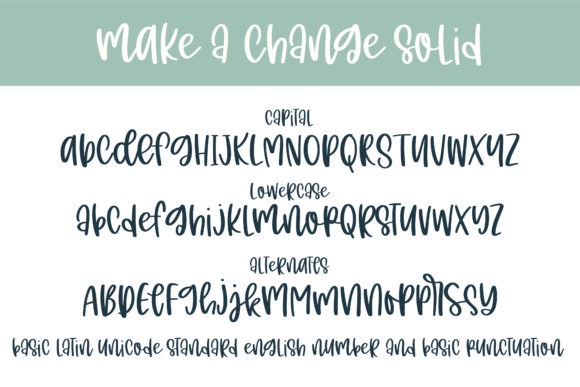 Make a Change Font preview 3