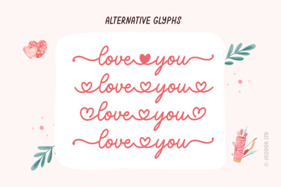 Malia Love You Font preview 3