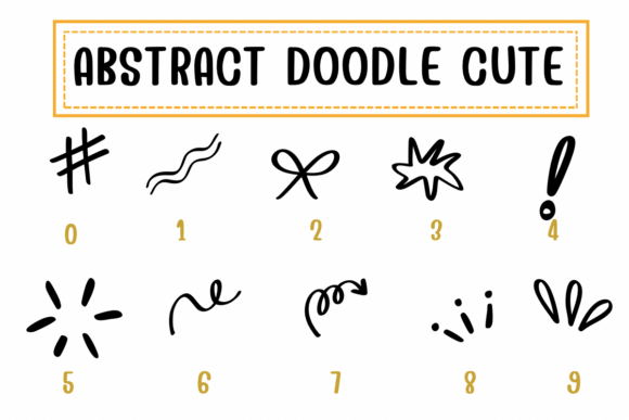 Abstract Doodle Cute Font preview 4