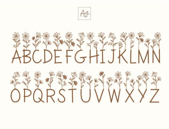 Mama Flowers Font Font preview 2