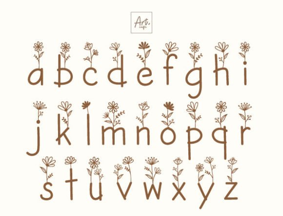Mama Flowers Font Font preview 3