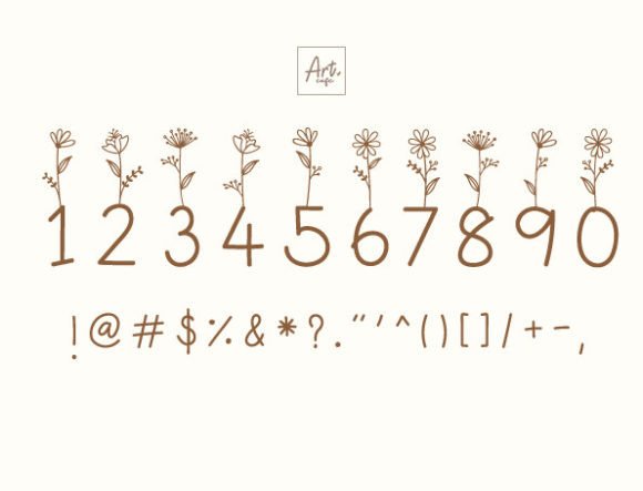 Mama Flowers Font Font preview 4