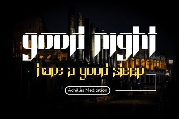 Achilles Meditation Font preview 2