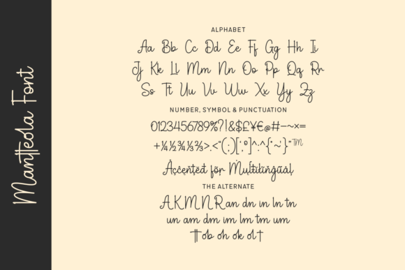 Mantteola Font preview 4
