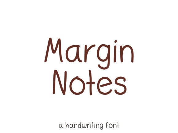 Margin Notes Font preview 2