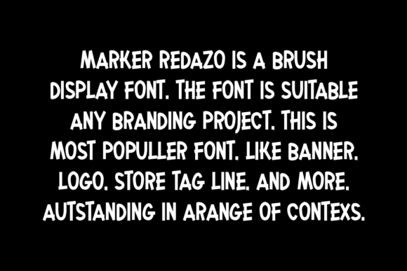 Marker Redazo Font preview 4