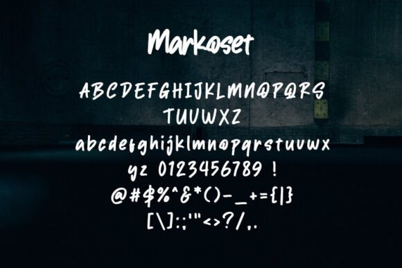 Markoset Font preview 2
