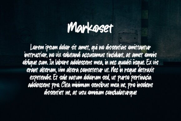 Markoset Font preview 3