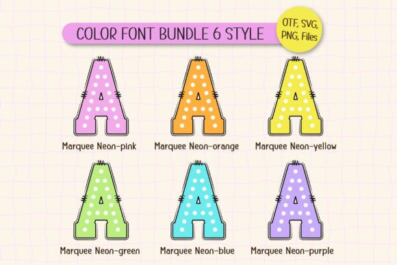 Marquee Pastel Neon Font preview 2