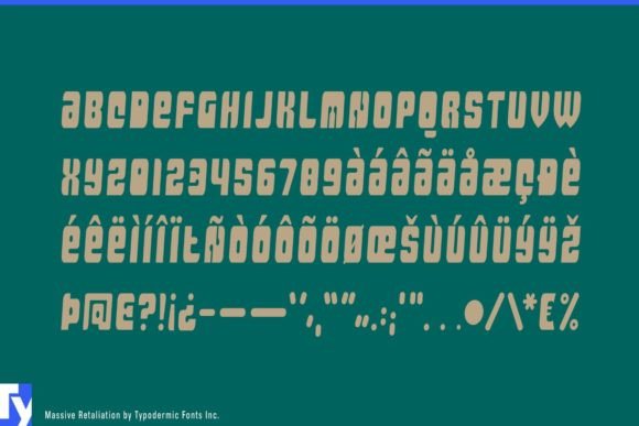 Massive Retaliation Font preview 4