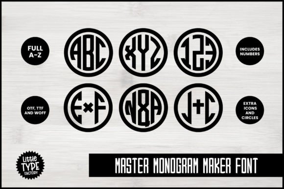 Master Monogram Font preview 2