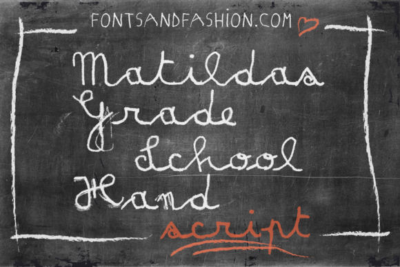 Matilda's Grade School Hand Script Font preview 2
