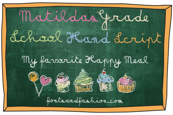 Matilda's Grade School Hand Script Font preview 3