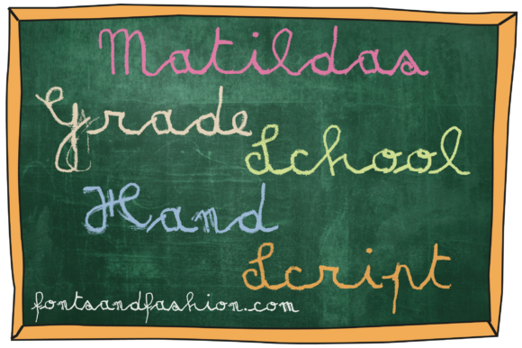 Matilda's Grade School Hand Script Font preview 4