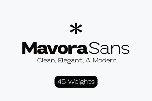 Mavora Sans Typeface Font preview 4