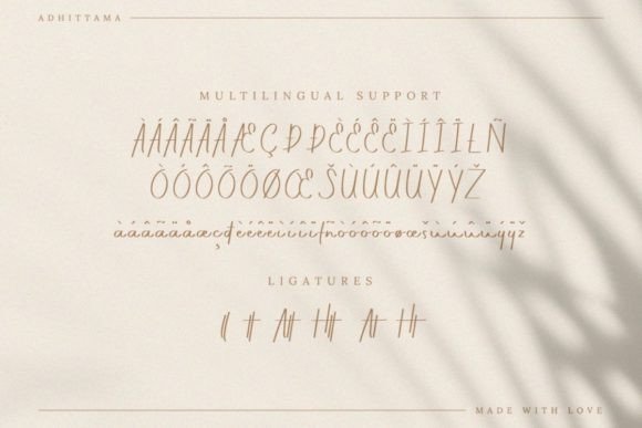 Adhittama Font preview 3