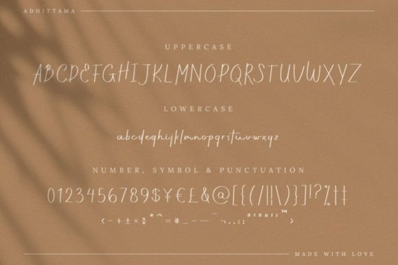 Adhittama Font preview 4